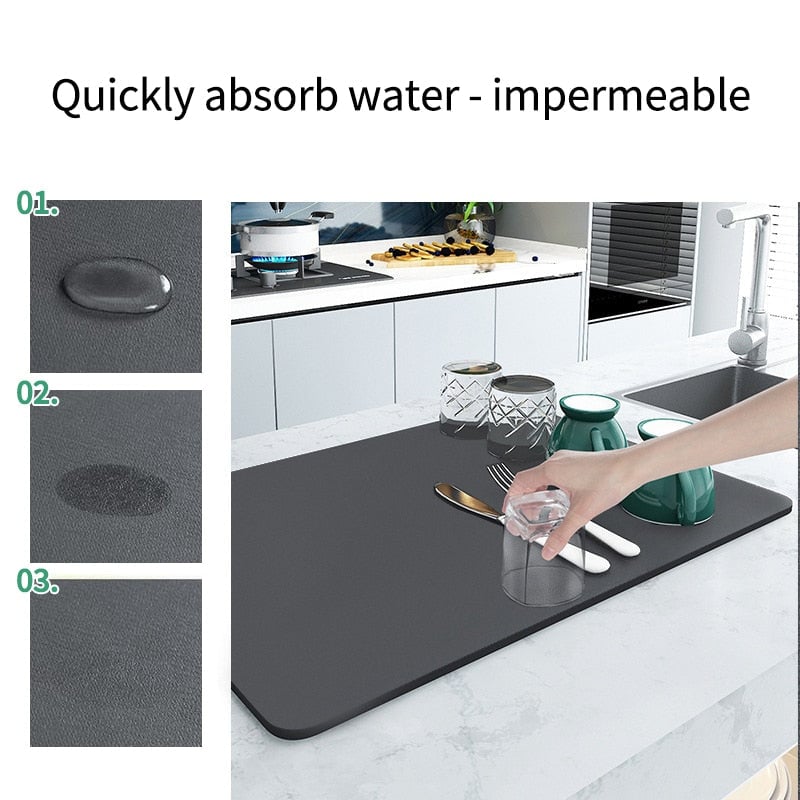 Confidentiay®2023 New Kitchen Super Absorbent Draining Mat[Buy Now 49% OFF]