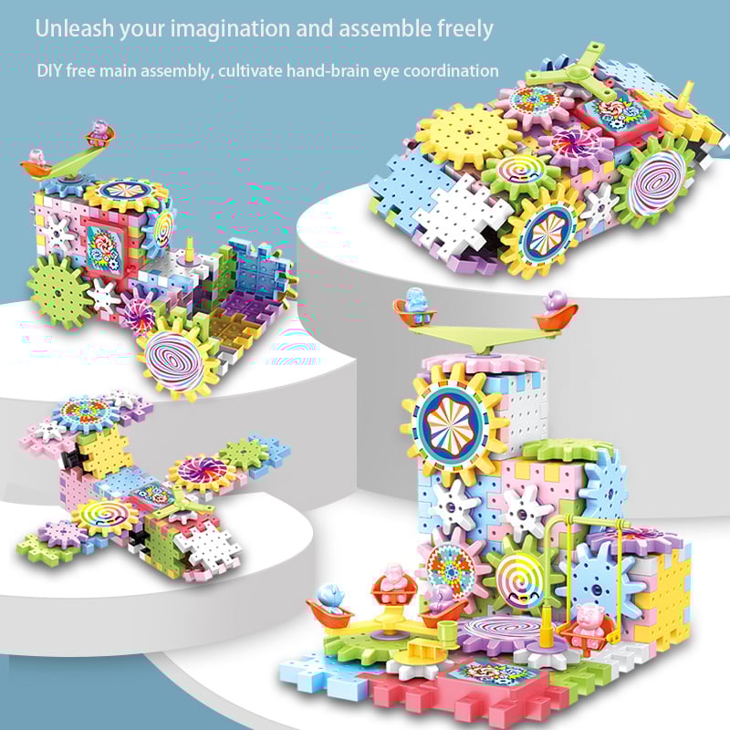 Children's Assembled Electric Gear Building Blocks